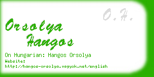 orsolya hangos business card